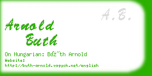 arnold buth business card